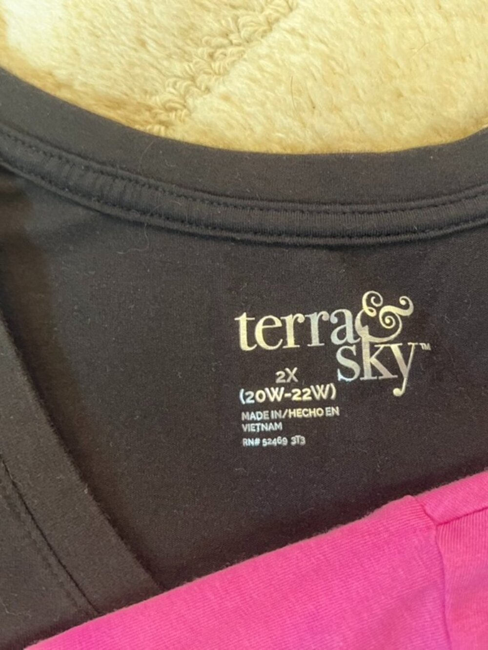 2 Tees! Size 2X Terra & Sky V-Neck SS - Picture 3 of 5